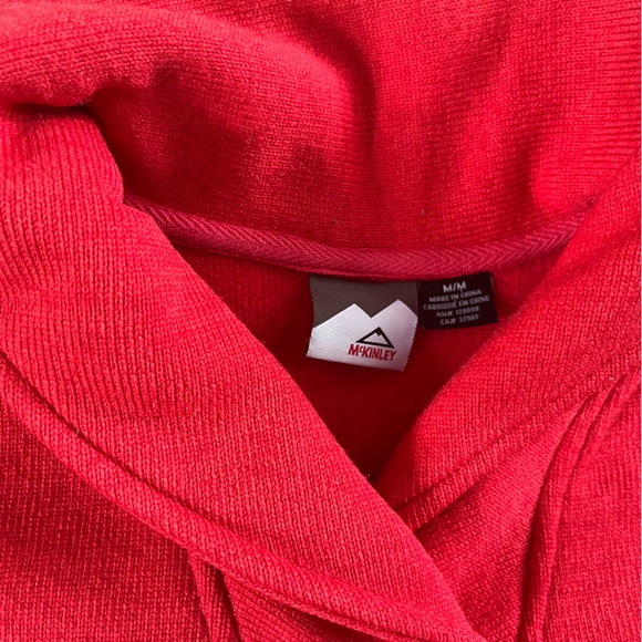 Ladies red Mckinley cowl neck sweater - Picture 2 of 2